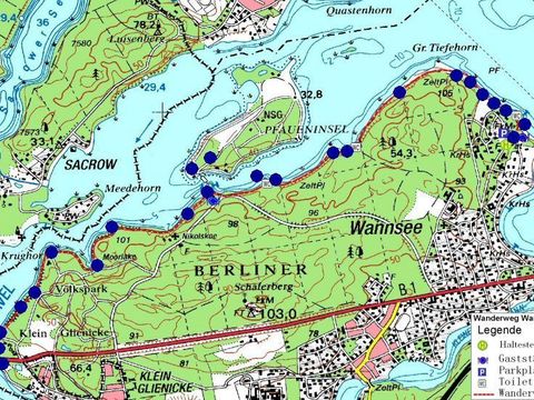 Bildvergrößerung: Wanderkarte Wannsee