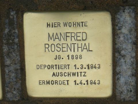 Stolperstein für Manfred Rosenthal
