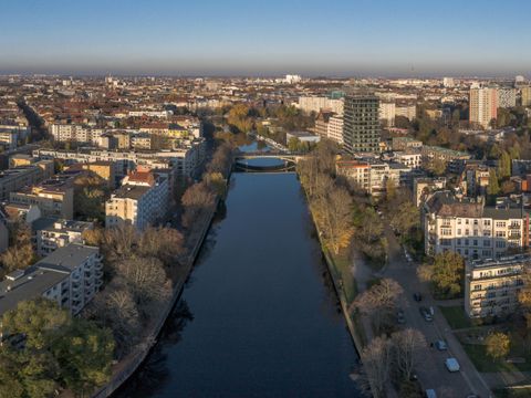 Blick auf die Spree-Oder-Wasserstraße in Berlin-Mitte