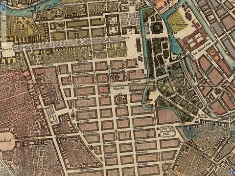 Historischer Stadtplan Berlins aus dem Jahr 1772