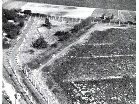 Enlarge photo: Grenzzäune in der Umgebung Waltersdorfer Chaussee; Nähe Flughafen Schönefeld 1961