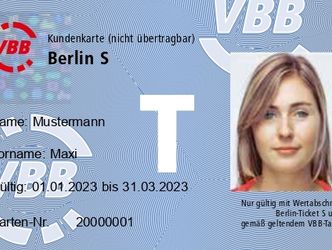 Muster VBB-Kundenkarte Berlin S