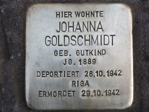 Stolperstein Johanna Goldschmidt
