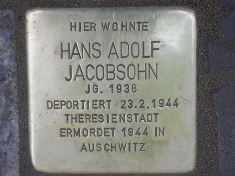 Stolperstein für Hans Adolf Jacobsohn