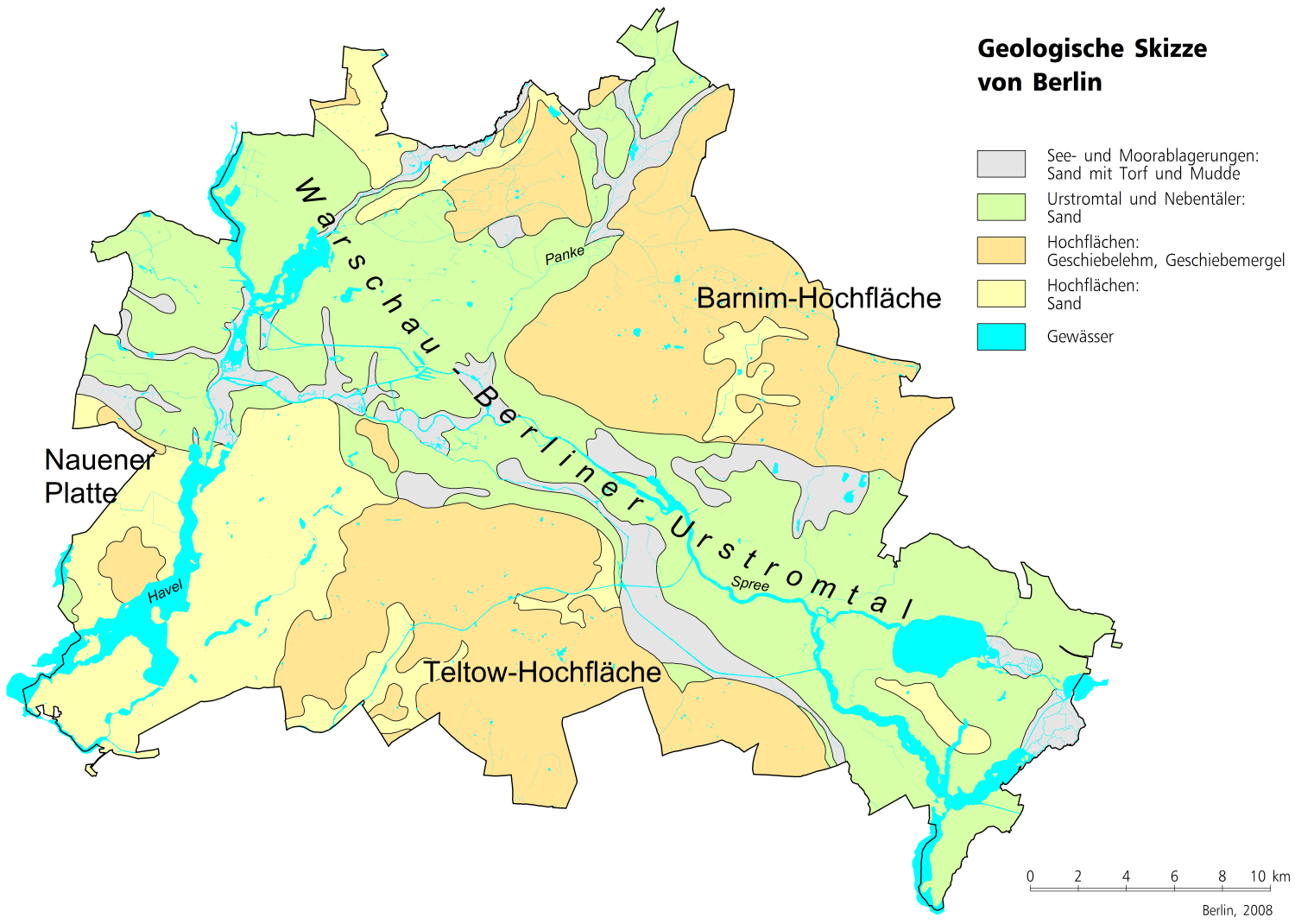 Bildvergrößerung: Geologische Skizze von Berlin 2008