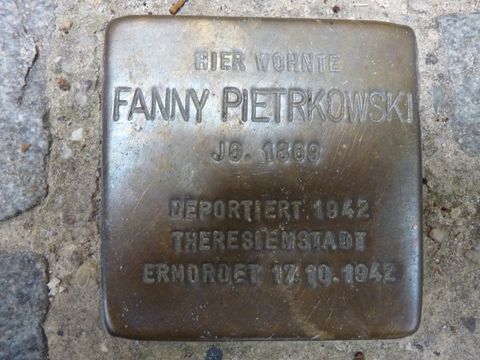Stolperstein für Fanny Pietrkowski, 17.8.2010
