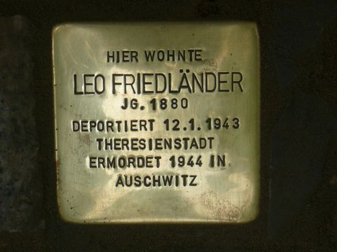 Stolperstein für Leo Friedländer