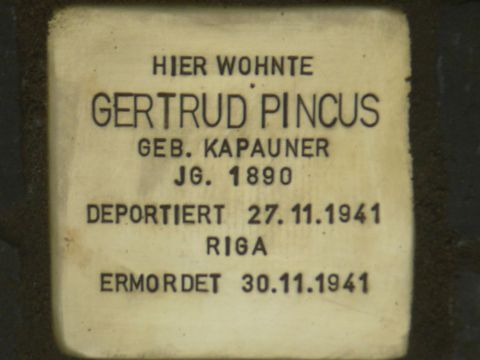 Stolperstein für Gertrud Pincus