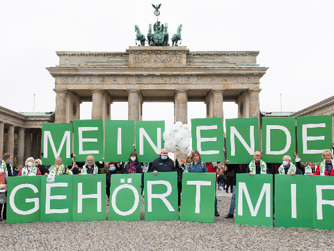 Demo vor dem Brandenburger Tor 