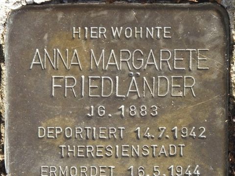Stolperstein Anna Margarete Friedländer