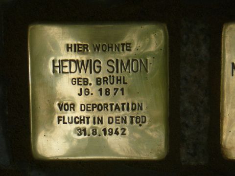 Stolperstein für Hedwig Simon