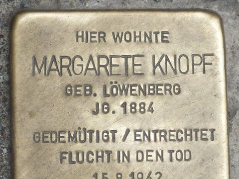 Stolperstein Margarete Knopf