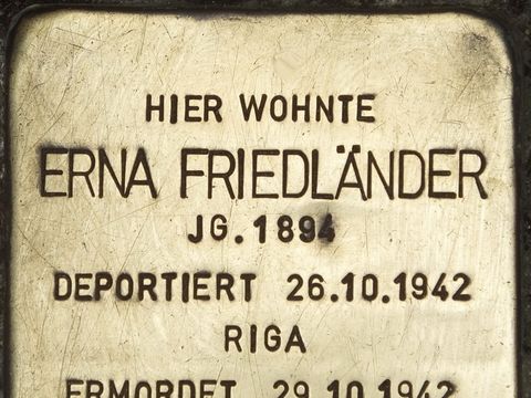 Stolperstein Erna Friedländer