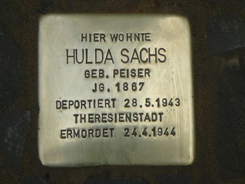 Stolperstein für Hulda Sachs