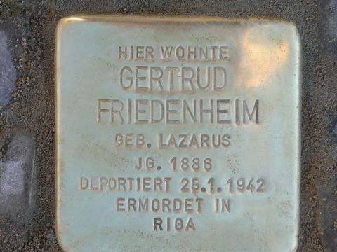 Stolperstein für Gertrud Friedenheim