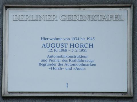 Bildvergrößerung: Gedenktafel für August Horch