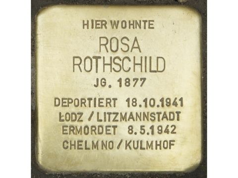 Stolperstein Rosa Rotschild, Foto:H.-J. Hupka, 2014