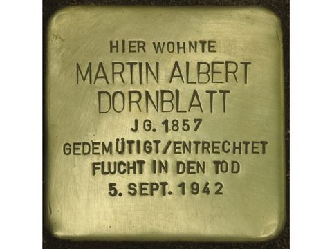 Stolperstein Martin Albert Dornblatt