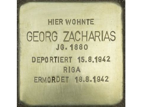 Bildvergrößerung: Stolperstein Georg Zacharias