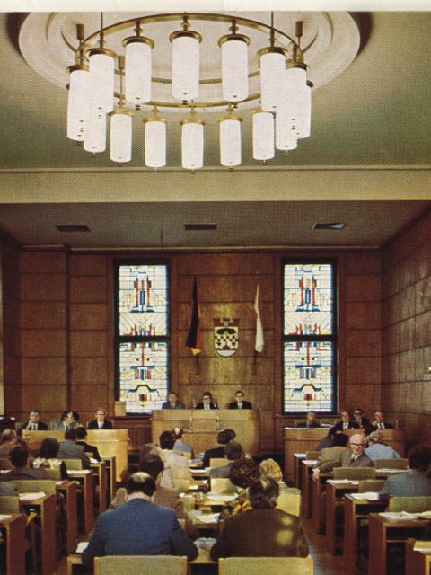 Alter BVV-Saal im Rathaus Zehlendorf 1970