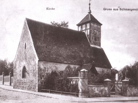 Dorfkirche Schmargendorf um 1900, Ansichtskarte