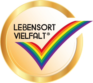 Logo Qualitätssiegel Lebensort Vielfalt® ab Oktober 2023