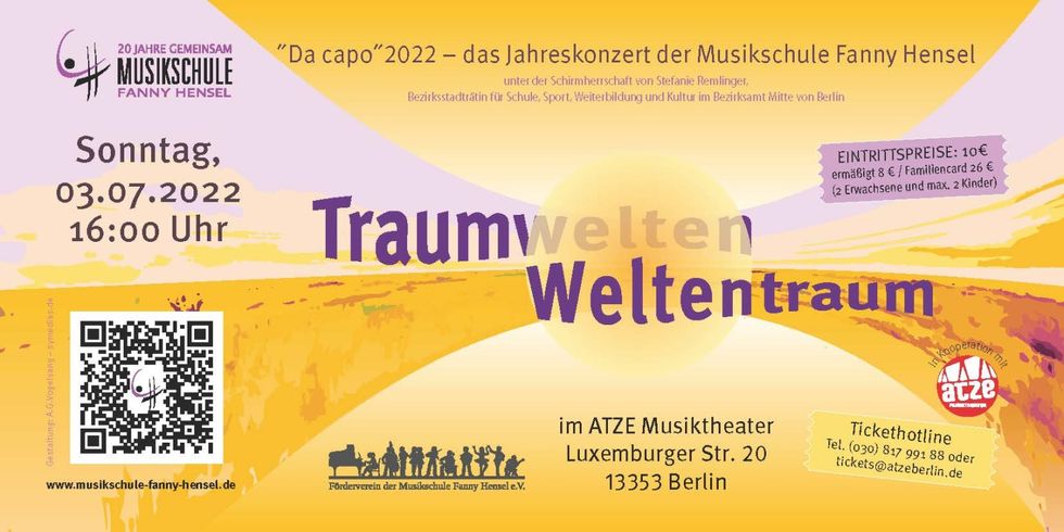 Plakat "Da capo" 2022 - Traumwelten-Weltentraum