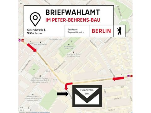 Bildvergrößerung: Wegbeschreibung zum Peter-Behrens-Bau