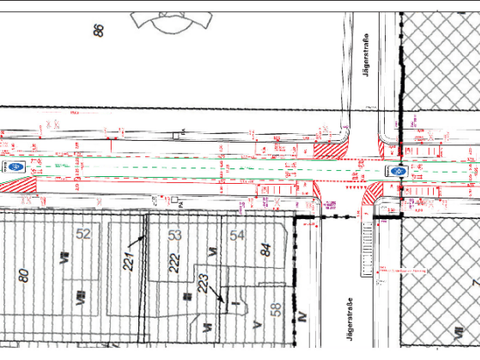 Bildvergrößerung: Charlottenstraße: Verkehrszeichenplan zwischen Französische Straße und Jägerstraße
