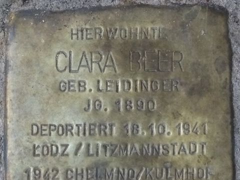 Stolperstein Clara Beer, 2013