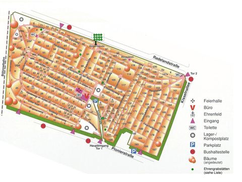 Plan der Ehrengrabstätten Friedhof in den Kisseln 06_2021