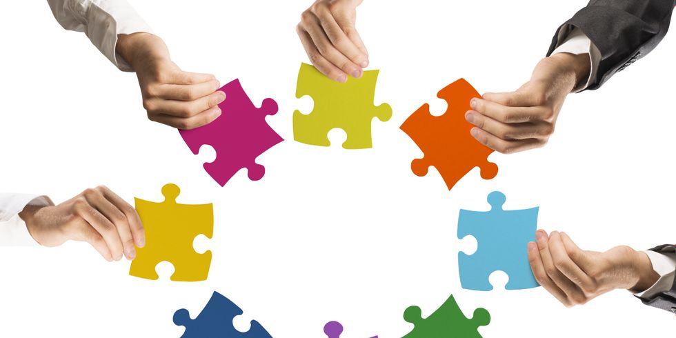 Teamwork and integration concept