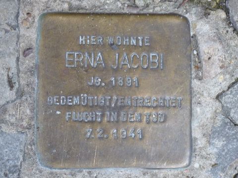 Stolperstein für Erna Jacobi, 8.8.2011