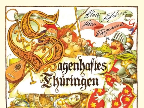 gemaltes Plakat für das Stück Sagenhaftes Thüringen