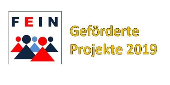 Fein Logo und geförderte Projekte 2019