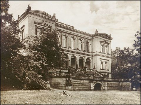 Villa Ruhwald, Hinterseite, ca. 1930, Postkarte (Werner Jockeit)