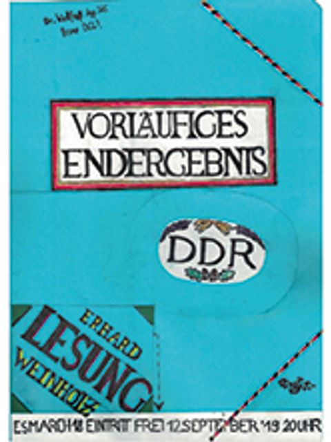 Bildvergrößerung: Buchcover: Vorläufiges Endergebnis – DDR