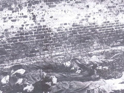 Bildvergrößerung: Die Blutmauer 1919 Foto aus dem Museumsarchiv