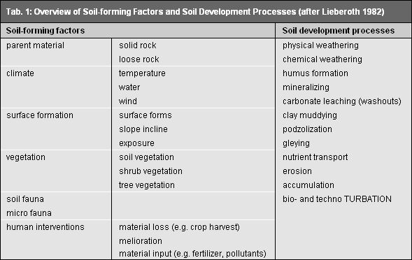 Overview of Soil-forming Factors and Soil Development Processes