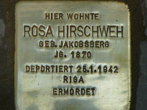 Stolperstein für Rosa Hirschweh