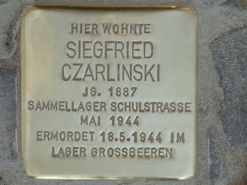 Stolperstein für Siegfried Czarlinski