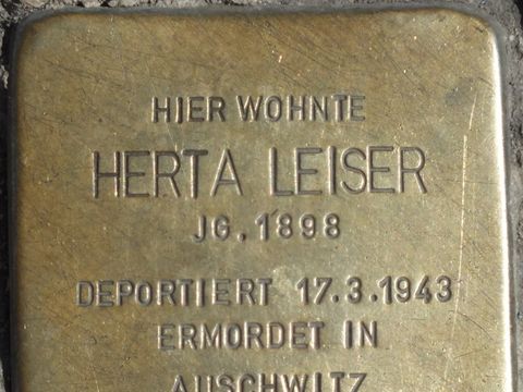 Stolperstein Herta Leiser, Foto:H.-J. Hupka