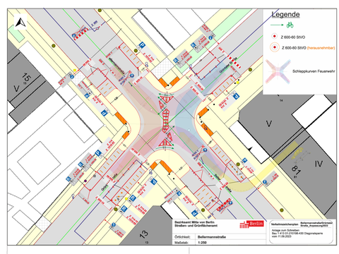 Bildvergrößerung: Verkehrszeichenplan Bellermannstrasse / Grüntaler Strasse (Anpassung)