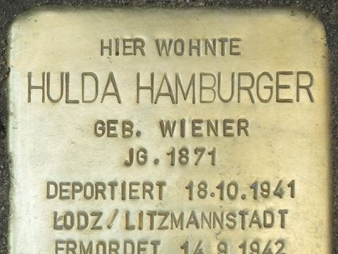 Stolperstein Hulda Hamburger, Foto:H.-J. Hupka
