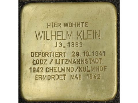 Bildvergrößerung: Stolperstein Wilhelm Klein