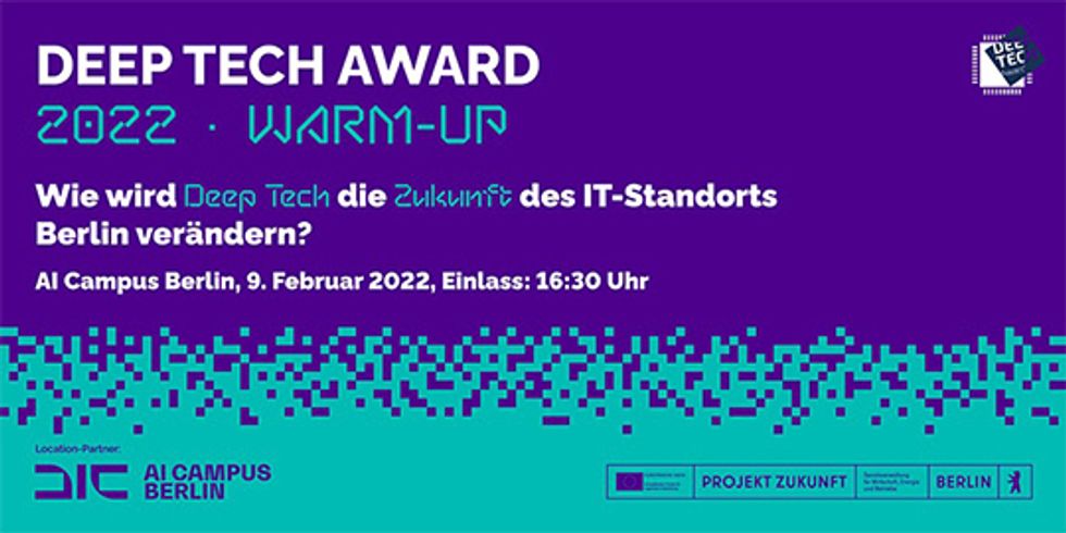 Flyer für das Warm-up zum Deep Tech Award 2022