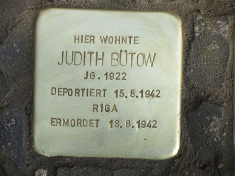 Stolperstein Judith Bütow