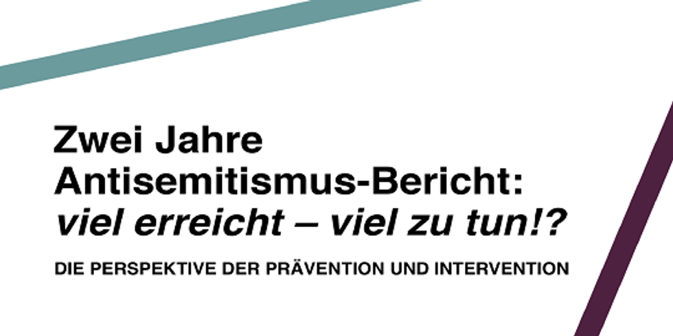 Veranstaltung "Zwei Jahre Antisemitismusbericht"