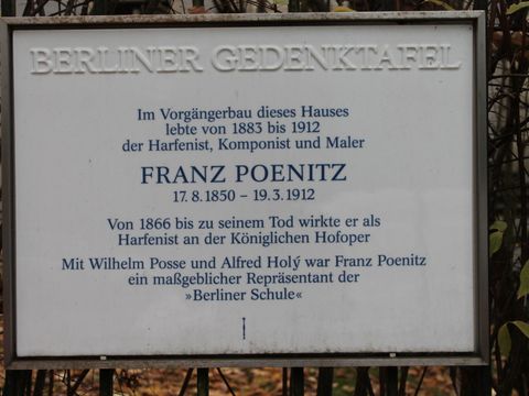 Franz Poenitz Gedenktafel, 15.11.2013, Foto: Fabrice Rosenke