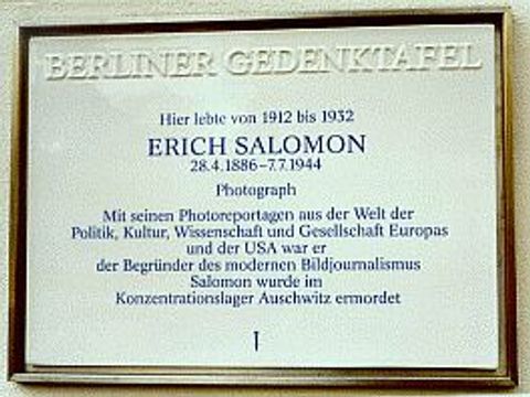 Gedenktafel Erich Salomon